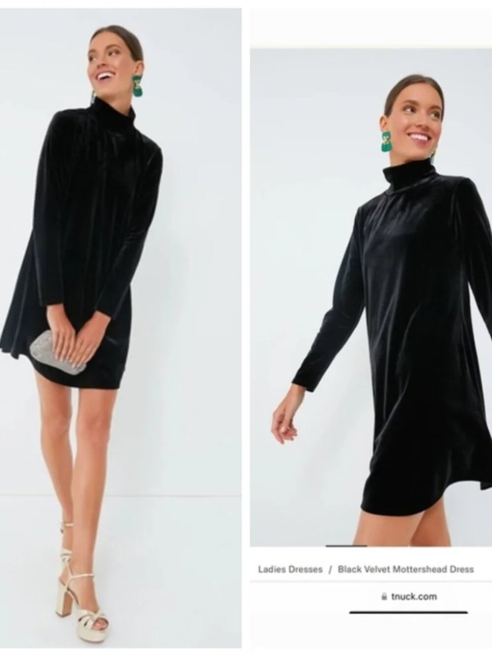 Tuckernuck Pomander Place Black Velvet Mottershead Dress XXL